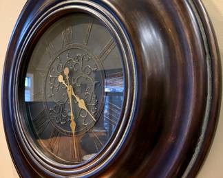 Very Unique Framed Wall Clock. Measures 35" Diameter