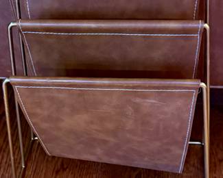 Leather Magazine Rack