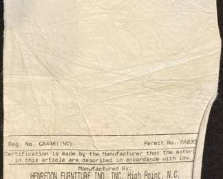 Leather Henredon Wingback 3 Cushion Sofa with Buttery Soft Leather.