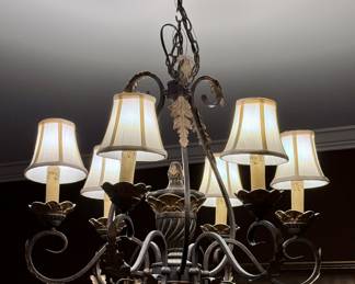 Beautiful 6-Arm Candelabra Hanging Light Fixture 