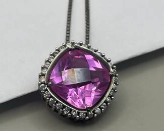 Pink Sapphire Necklace