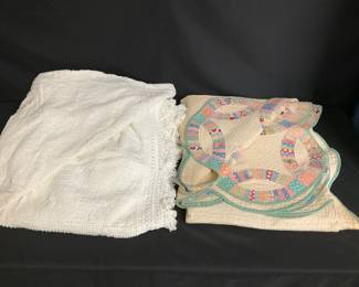 Vintage Linen And Quilt