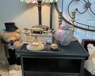 Wicker side table