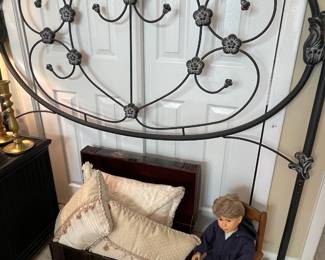 Queen size wrought iron bed