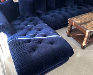 Vintage Levitz Velvet Platform Sectional