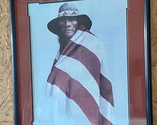 Excellent Southwest style Framed Mark Rohrig signed and numbered Artists Proof? print.