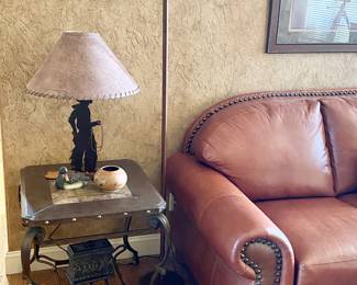 1 Of 2 Metal Rustic end Tables 