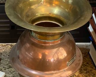 Vintage Copper and Brass Spittoon. 
