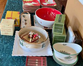 Vintage Christmas Tree Spode dinnerware