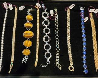 Various Bracelets, some sterling