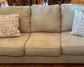 Very Nice Comfortable light grey Fabric Sofa. 