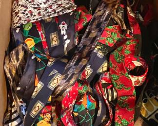 Vintage and modern Silk ties.