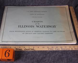 Lot 16:  Sale $25.  Was $60.  Charts of the Illinois Waterway, 1987