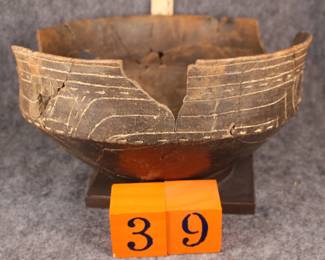 Lot 39:  Sale $60.  Was $100.  Caddoan Pottery bowl
