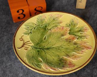Lot 38:  Sale $8.  Was $12.  Set of 4 majolica plates - group 3
