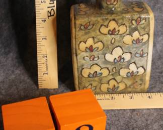 Lot 33:  Sale $30. Was $60.  Persian Qajar flask or wine bottle
