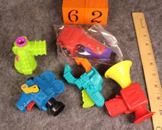 Lot 62:  Sale $6.  Was $12.  Five McDonald's moveables.  