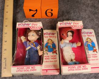 Lot 76:  Sale $6.  Was $10.  Michael Jackson Posin' Pee Wees plus football player