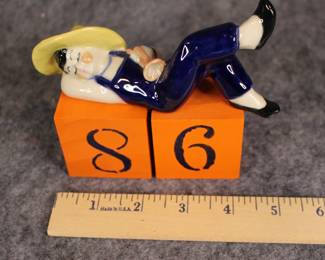 Lot 86: Sale $10.  Was $12.  Ceramic Arts Studios. Little Boy Blue shelf sitter.