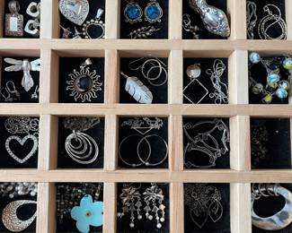 Excellent selection of sterling silver jewelry.