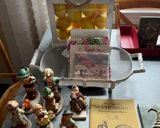 Hummel figurines; lots of fun decor to be sold.
