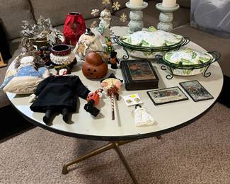 Seasonal/holiday decor; Temp-Tations ovenware/casseroles.