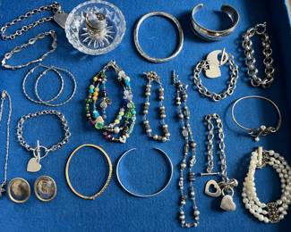 Nice selection of sterling silver jewelry.