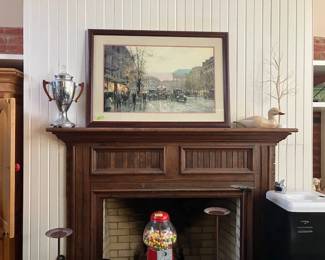 Vintage print, gum ball machine