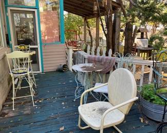 Outdoor metal furniture, vintage