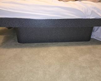 Gray platform bed