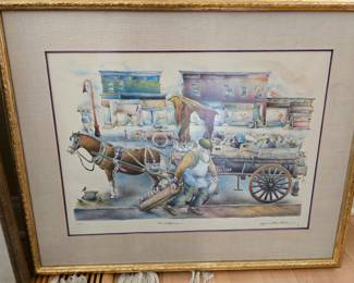 Seymour Rosenthal "Seltzerman" signed & numbered lithograph