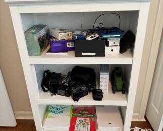 Bookcase and electronics