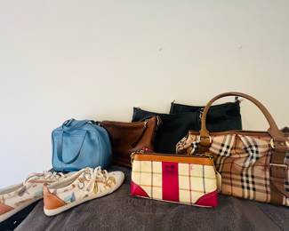 Coach shoes, coach handbags, Burberry handbags