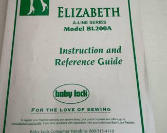 Baby lock sewing machine