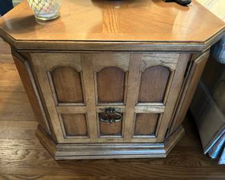 End table with cabinet 