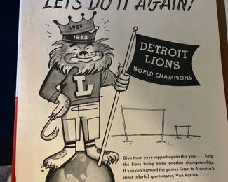 1950's Detroit Lions World Champions program 