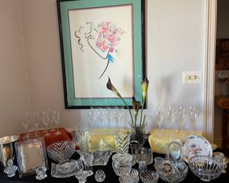 Waterford crystal water & wine glasses