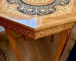 Italian etched accent table