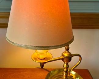 Brass swing arm lamp