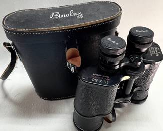 Vintage Binolux binoculars in case