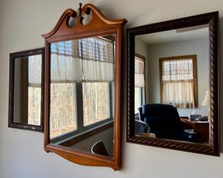 Framed wall mirrors