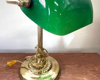 Brass bankers lamp