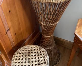Wicker accent tables
