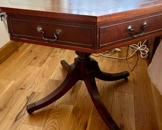 Vintage accent table with casters