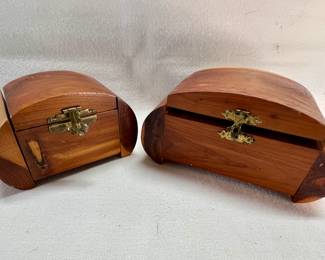 Handmade cedar trinket chests