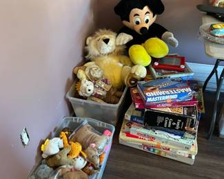 Games, beanie babies and plush