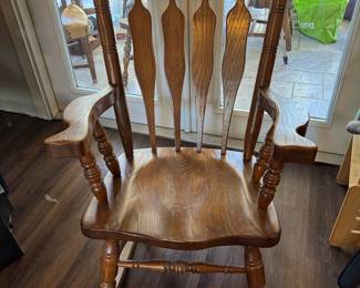 Oversized wooden rocker 27"Wx43"Hx28"D $120