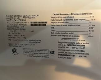 Refrigerator Frigidaire Gallery 2019 $700