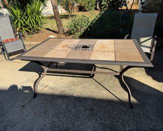 Tile & Metal outdoor table 66"Wx41"Dx30"T $95