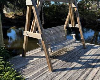 Quality Wood swing and bench $300